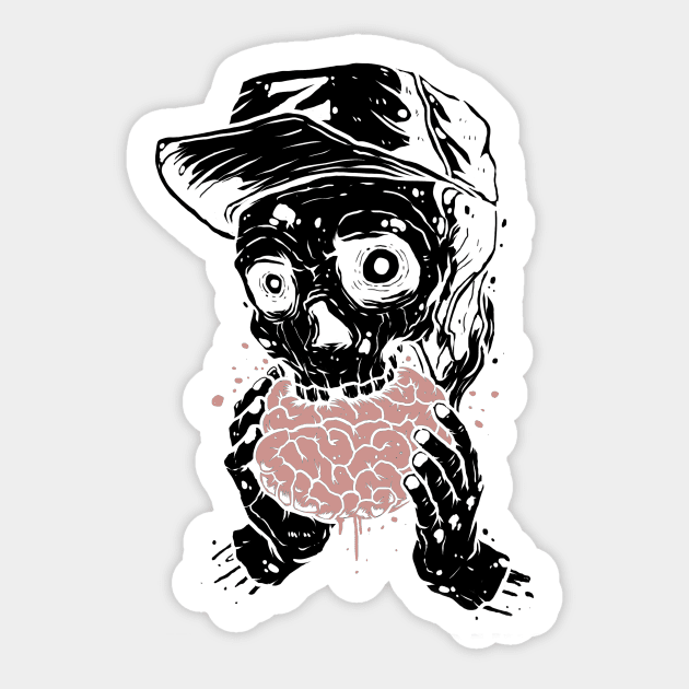 If i ate your brainsss Sticker by Beenbittenclothing